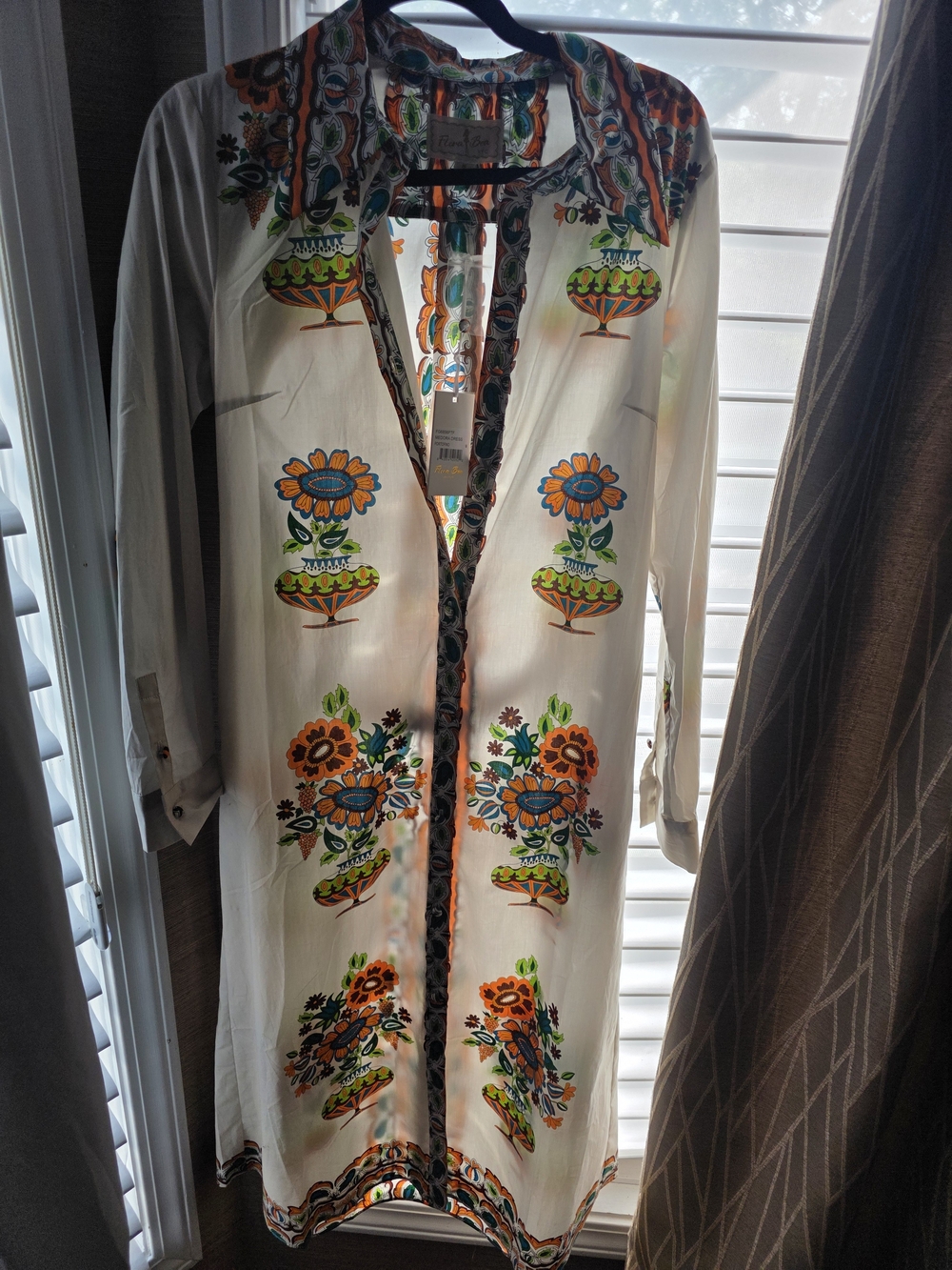 Flora Bea Portofino Floral Shirt Dress Or Duster